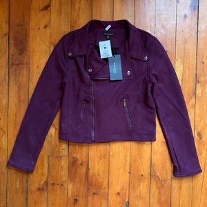 NWT Soft Faux Suede Plum Purple Shinestar Jacket